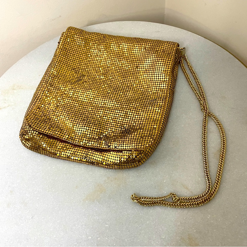 Vintage Whiting & Davis Gold Chain Link Mesh Evening Bag Art Deco Purse